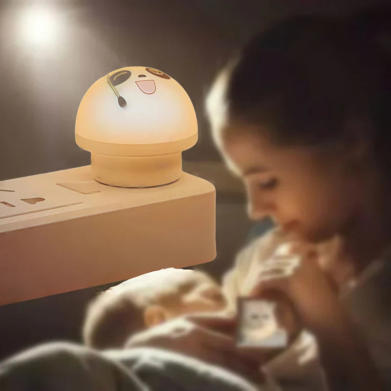 Sikunuo | Cute Panda Voice-Controlled LED Night Lamp