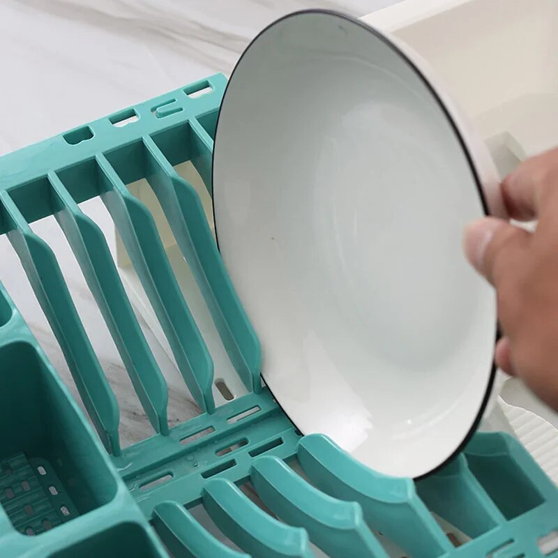 Sikunuo | Efficient Kitchen Retractable Dish Drain Rack