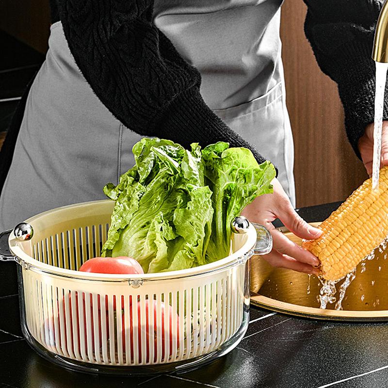 Sikunuo | Manual Spin Vegetable Drainer Basket