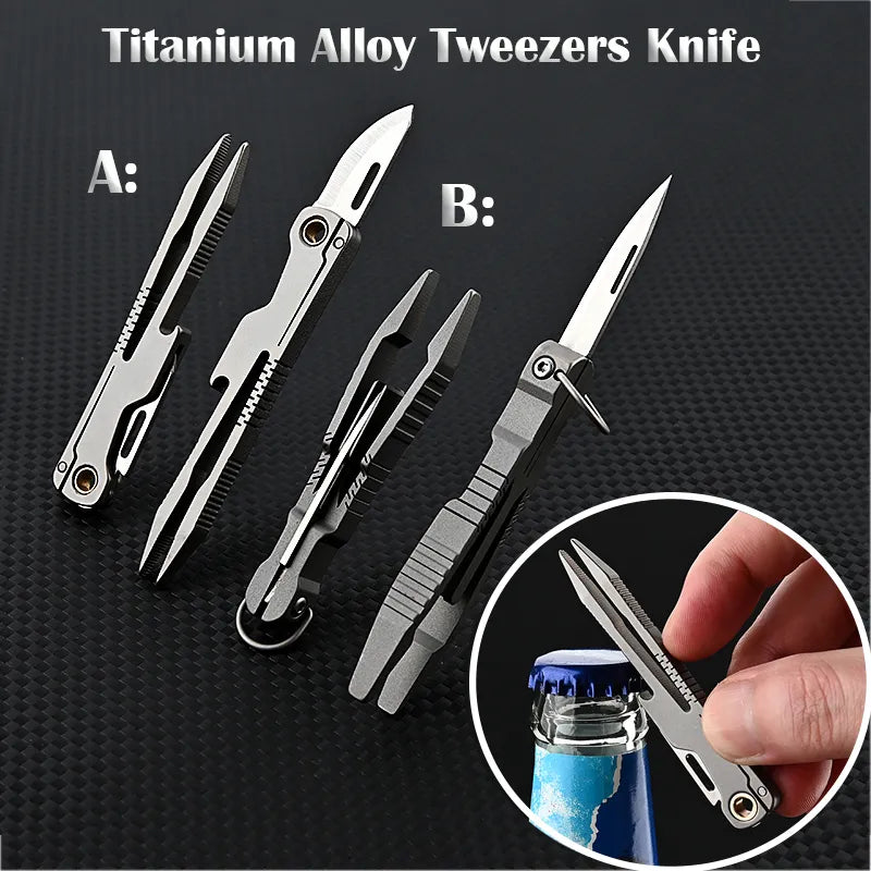 Sikunuo | All Day Titanium Tweezer Knife Multifunctional Tool