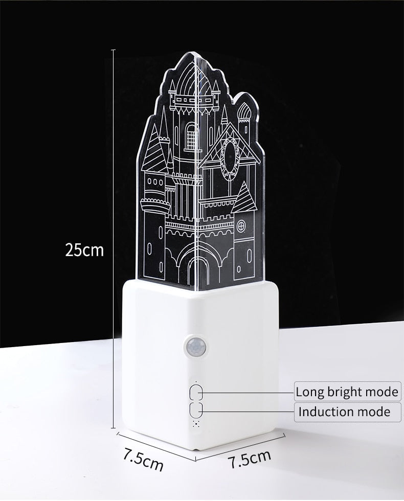 Sikunuo | 3D LED Rechargeable Wall Night Lamp
