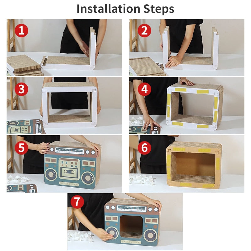 Sikunuo | DIY Vintage Cat Scratching Board Bed