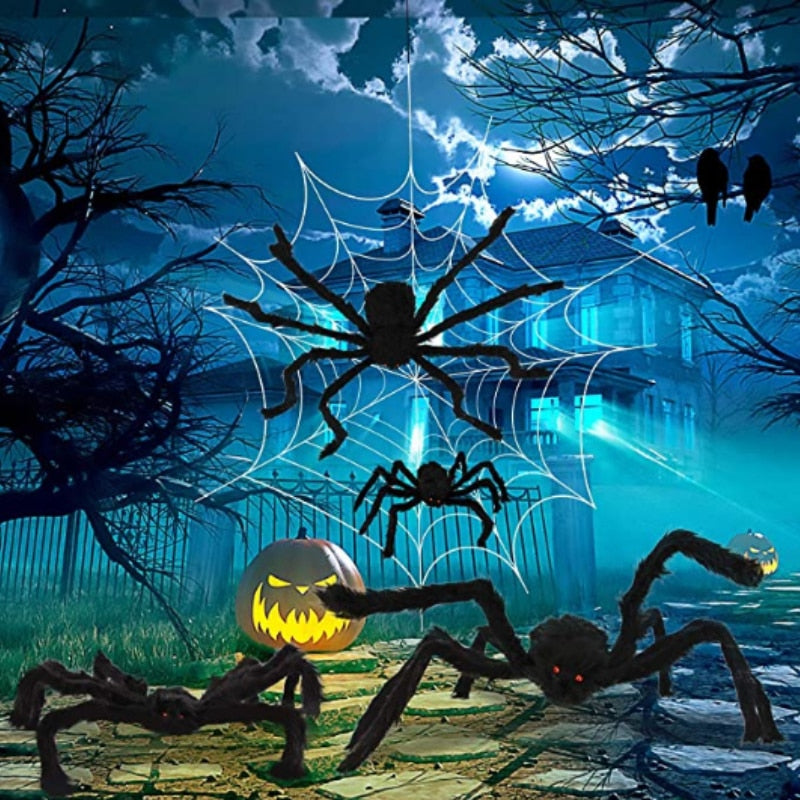 Sikunuo | Big Black Spider Halloween Party Decoration