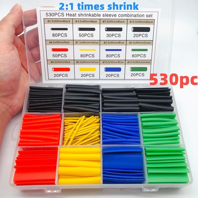 Sikunuo | 530Pcs Colored Insulated DIY Cable Fix Kit