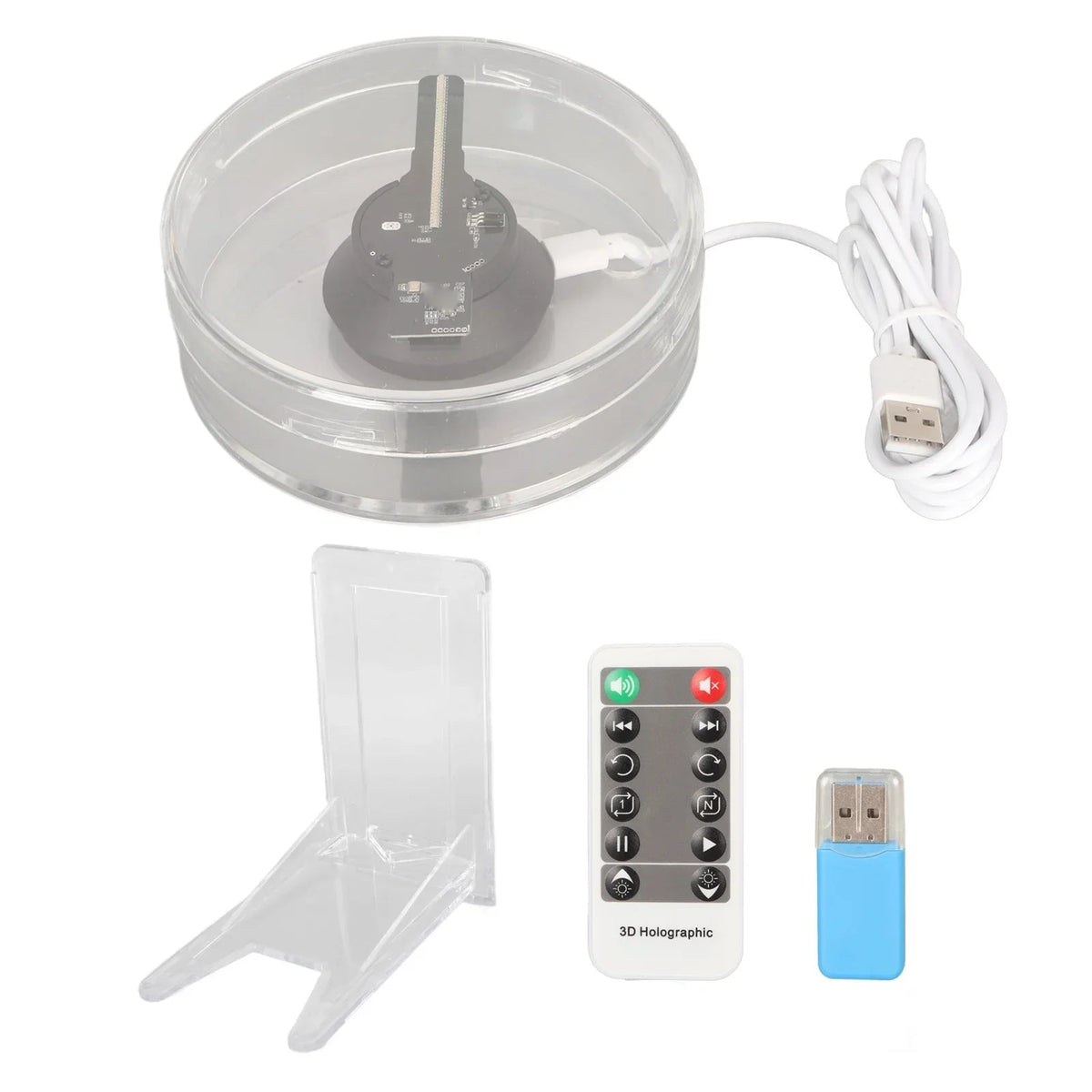 Sikunuo | Mini 3D WiFi Display Remote Hologram Fan