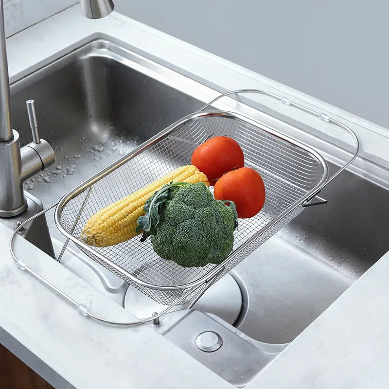 Sikunuo | Space-Saving Over-Sink Mesh Strainer Rack