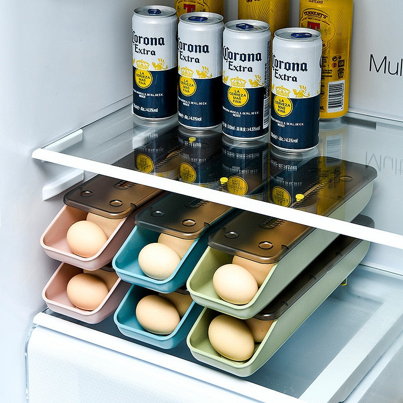 Sikunuo | Automatic Stackable Refrigerator Egg Storage Box