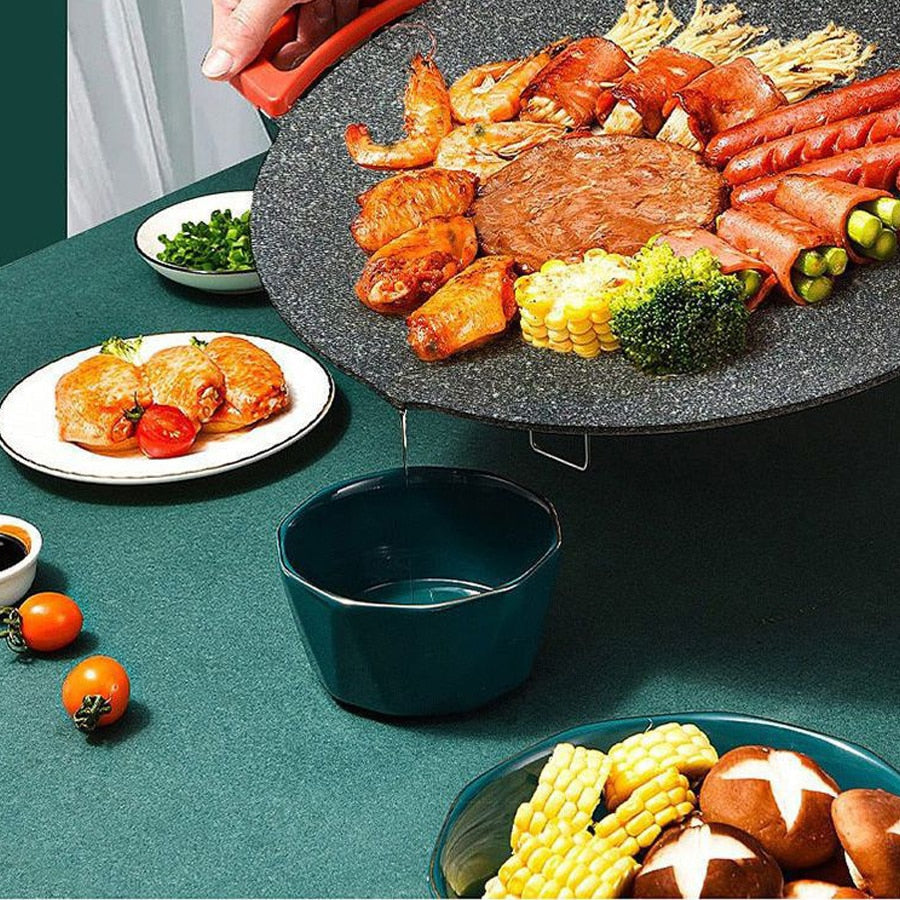 Sikunuo | Smokeless Non-stick Plate Electric Grill