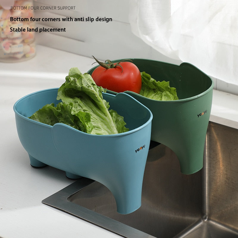 Sikunuo | Elephant Easy Drain Sink Basket