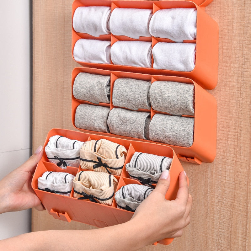 Sikunuo | Self-Adhesive Stackable Wall Cloth Organizer Shelf