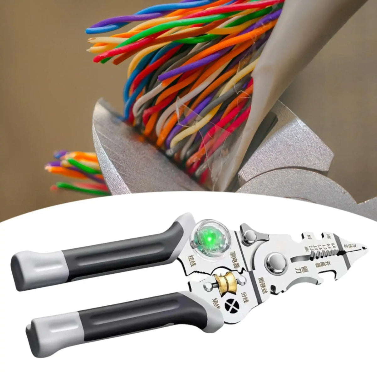 Sikunuo | Multi-Task Wire Stripper Voltage Detector Plier