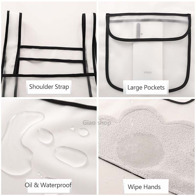 Sikunuo | Transparent Waterproof Kitchen Apron