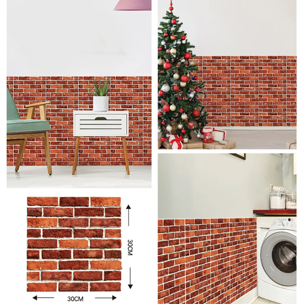 Sikunuo | 3D Wall Brick Pattern Decal