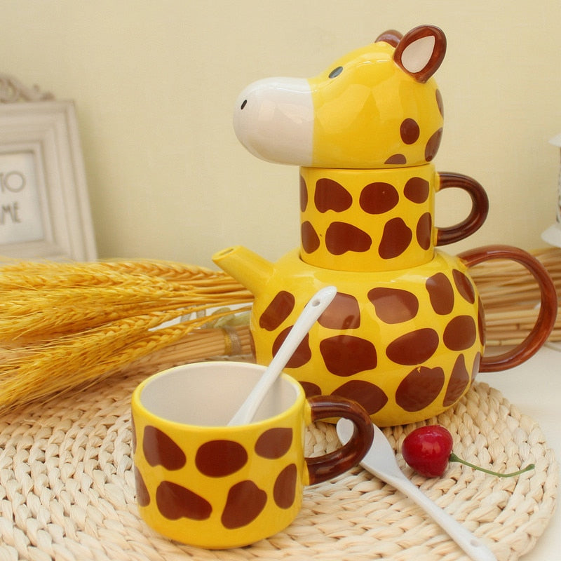 Sikunuo | Giraffe Mug Teapot Set
