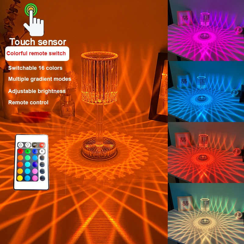 Sikunuo | Diamond Glow Acrylic Touch Table Night Lamp