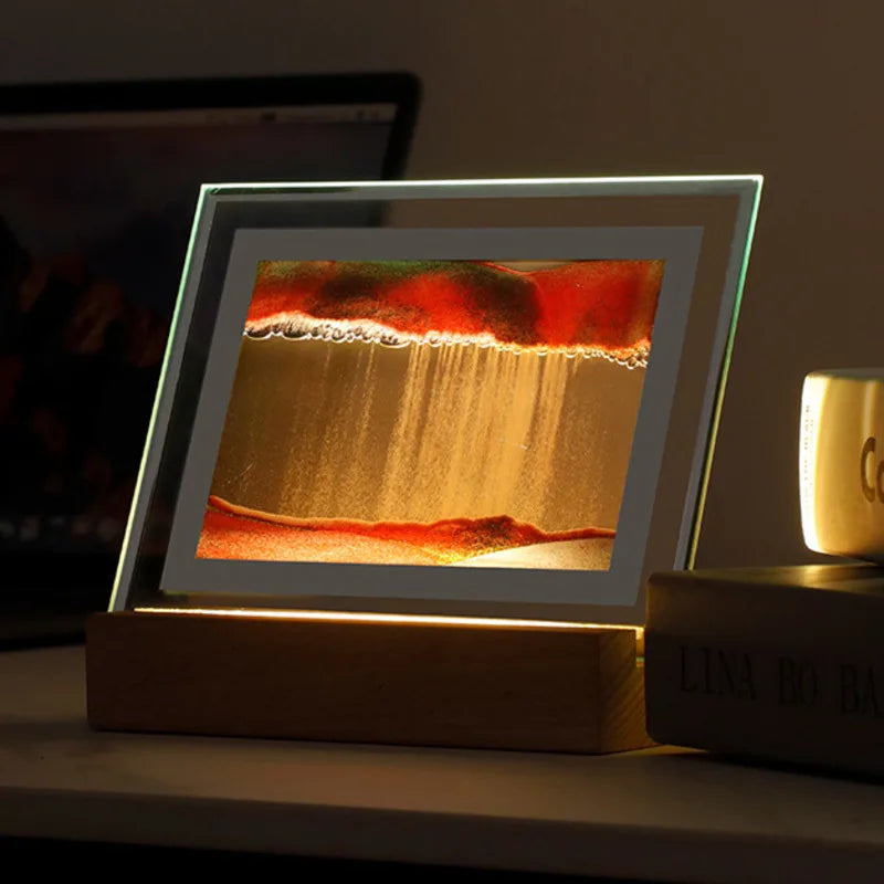 Sikunuo | Sand Art LED Quicksand Artistic Table Lamp