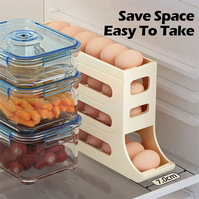 Sikunuo | Eggs Dispenser Fridge Organizer Rack