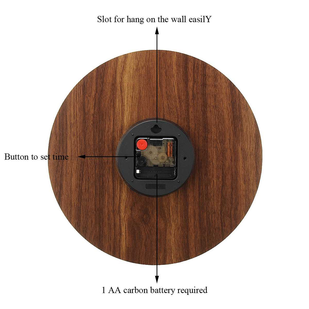 Sikunuo | Nordic Luminous Wood Silent Wall Clock