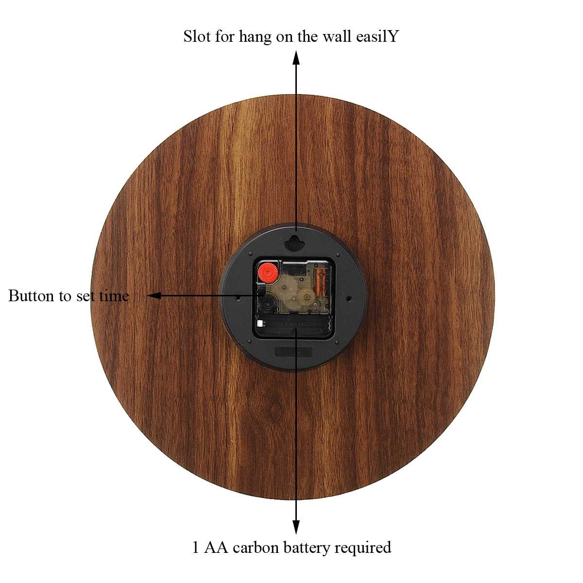 Sikunuo | Nordic Luminous Wood Silent Wall Clock