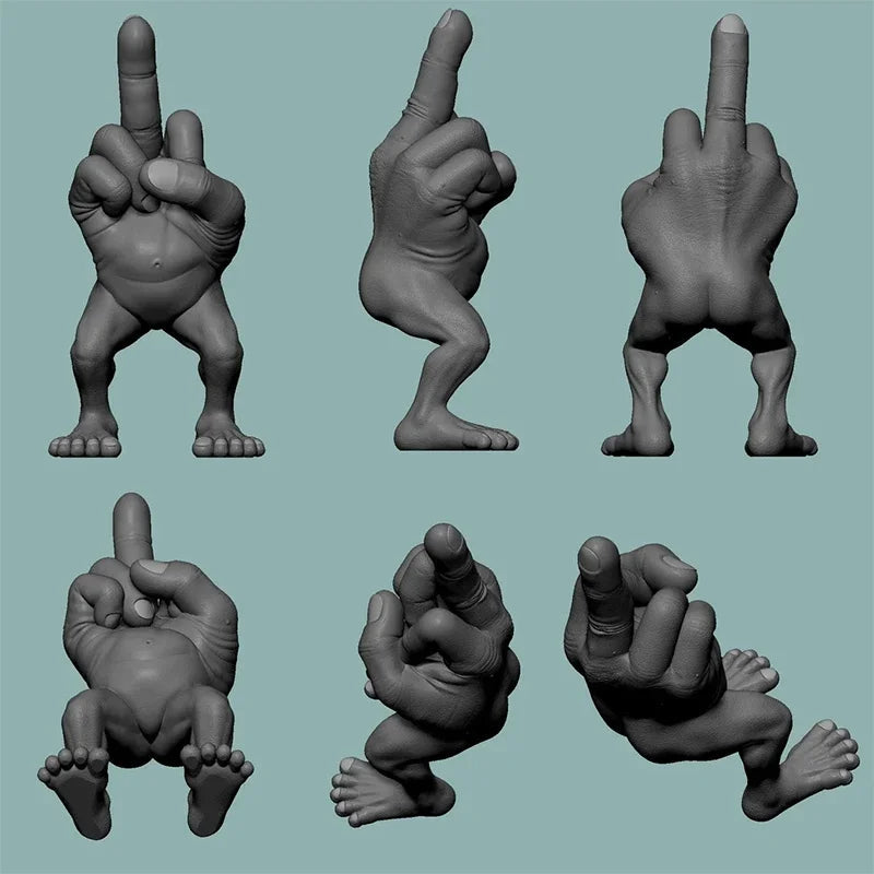 Sikunuo | 3D Printed Middle Finger Funny Decor