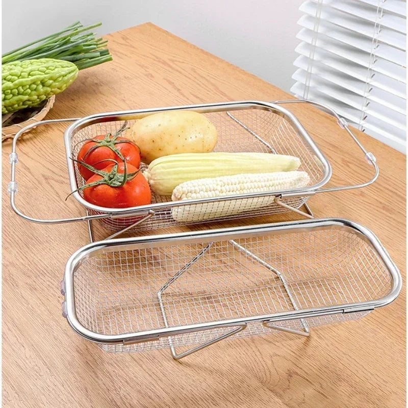 Sikunuo | Space-Saving Over-Sink Mesh Strainer Rack