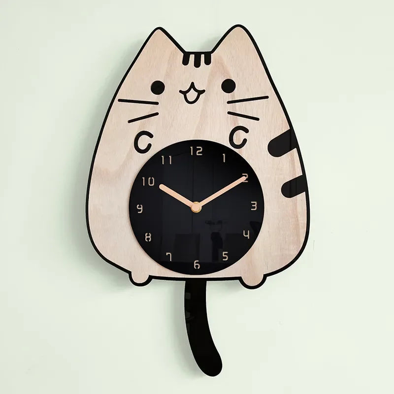Sikunuo | Happy Curious Cat Wall Clock