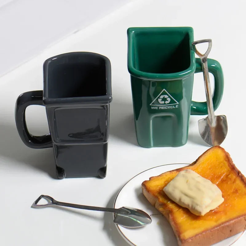 Sikunuo | Large Trash Can Ceramic Creative Mug
