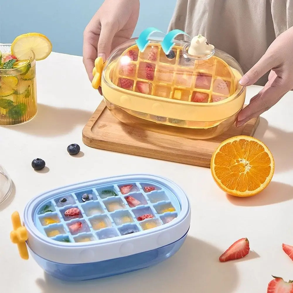Sikunuo | Cute Cartoon Rotating Knob Ice Cube Tray