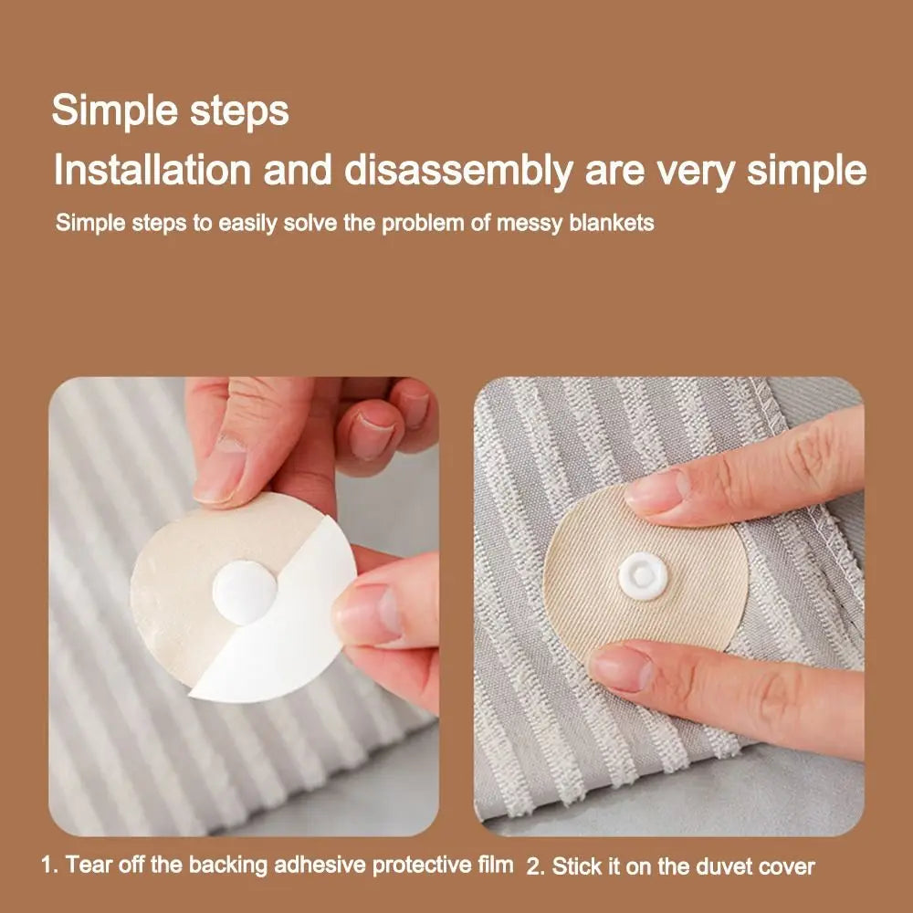 Sikunuo | Stay Put Anti-Slip Easy Duvet Cover Snap Clip Set