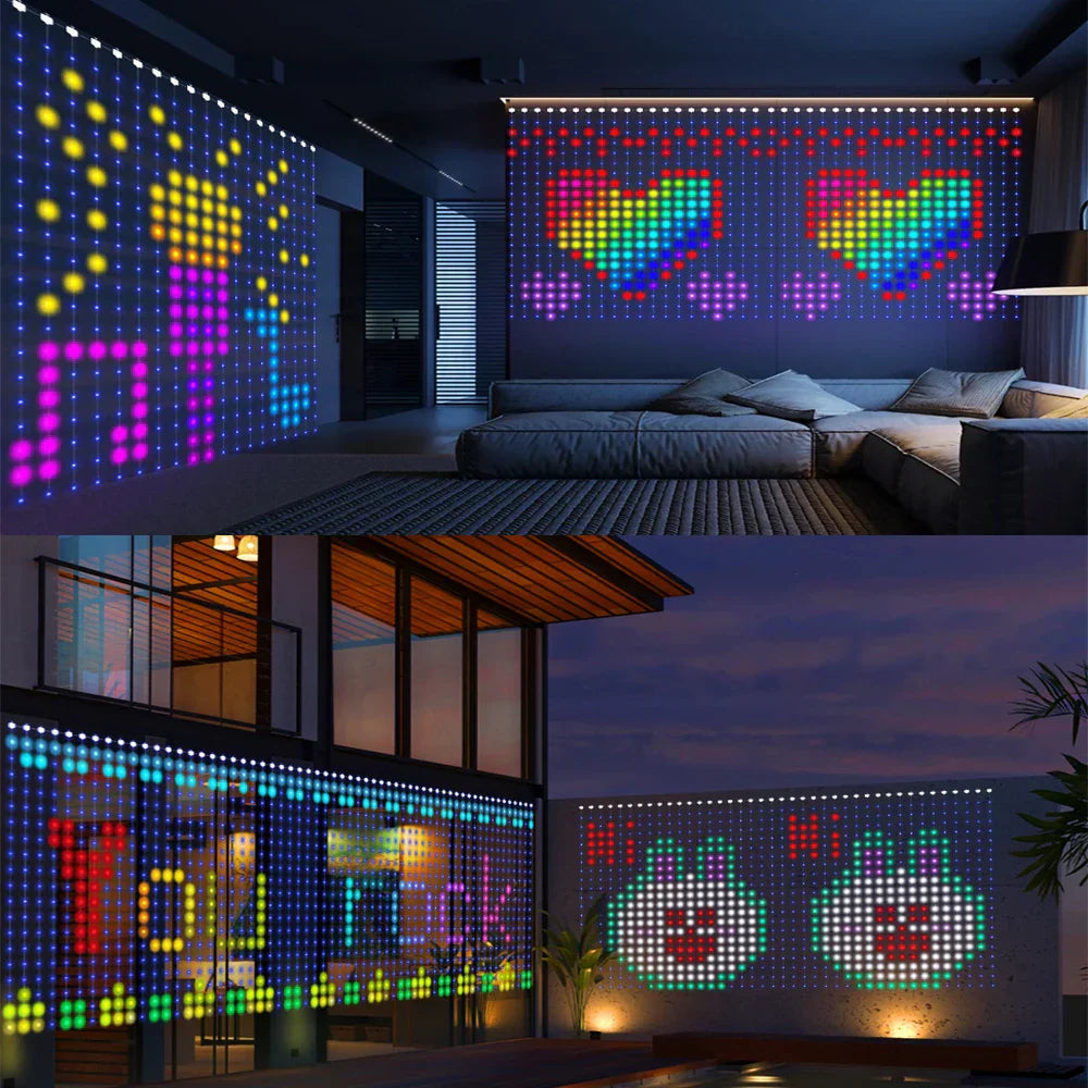 Sikunuo | Musical RGB Curtain Garland LED Window Lights