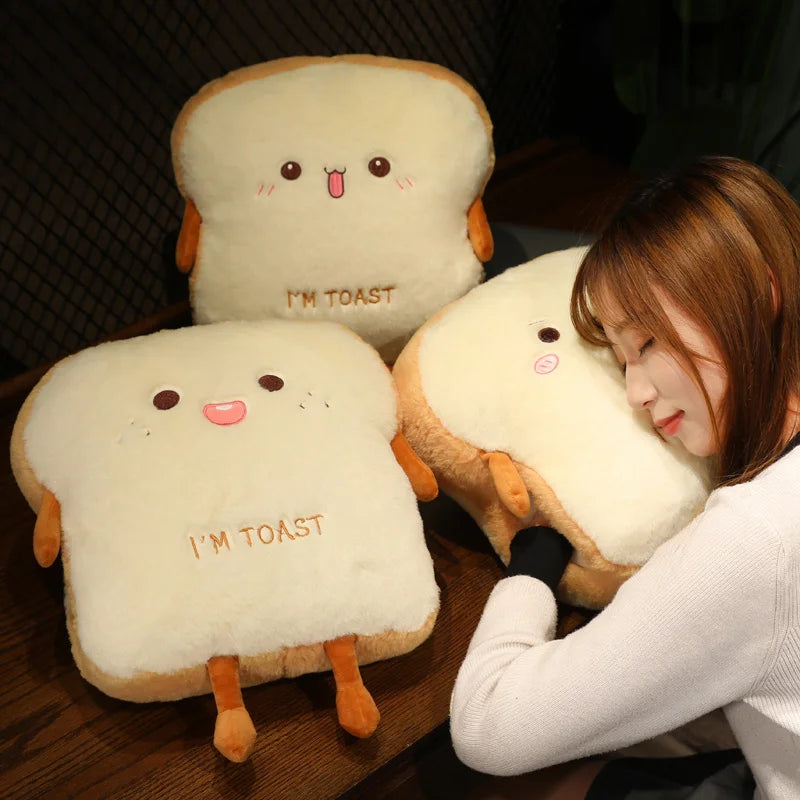 Sikunuo | Plush Toast Bread Ultra Soft Hand Warmer Pillow
