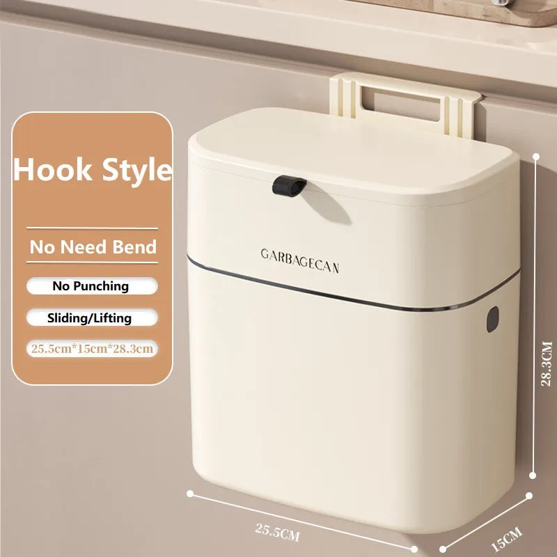 Sikunuo | Space-Saver Hangable Home Mini Trash Bin