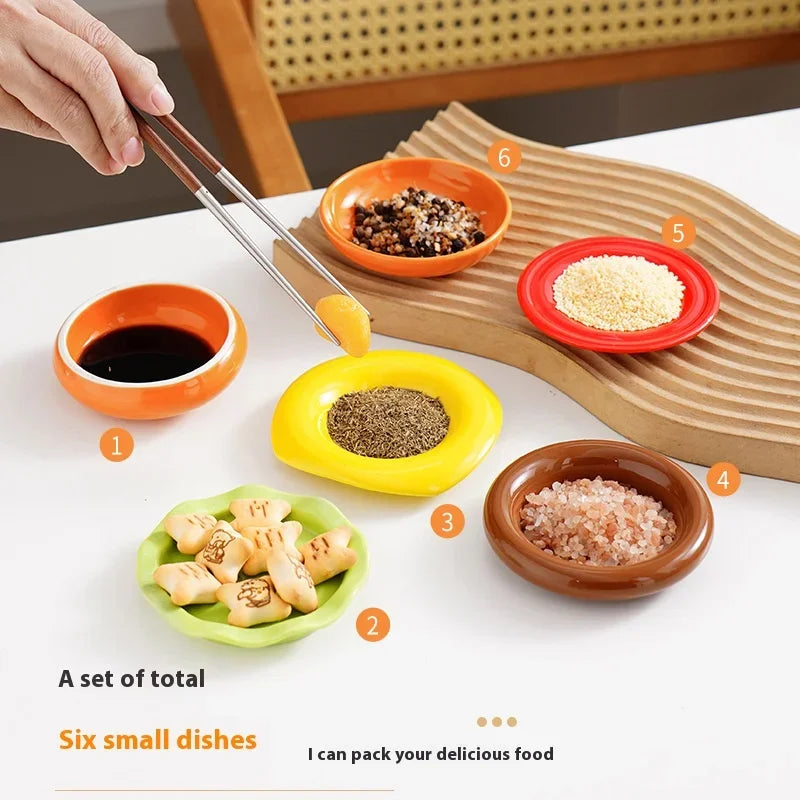 Sikunuo | Mini Stacked Hamburger Ceramic Plate Set
