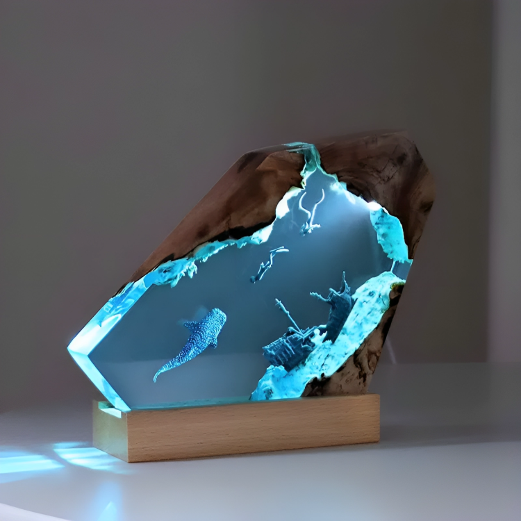 Sikunuo | Deep Ocean Resin Decorative Night Lamp