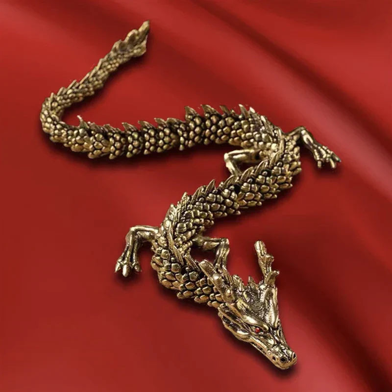 Sikunuo | Mystic Scales 3D Brass Dragon Home Decor
