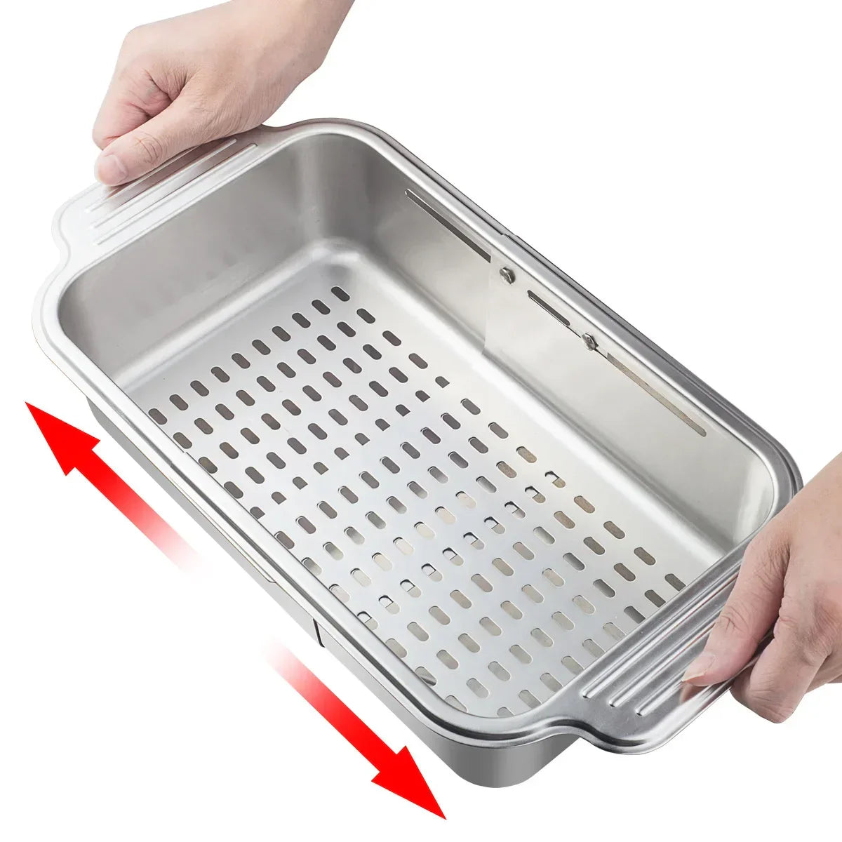 Sikunuo | Retractable Over Sink Stainless Steel Vegetable Drain Basket