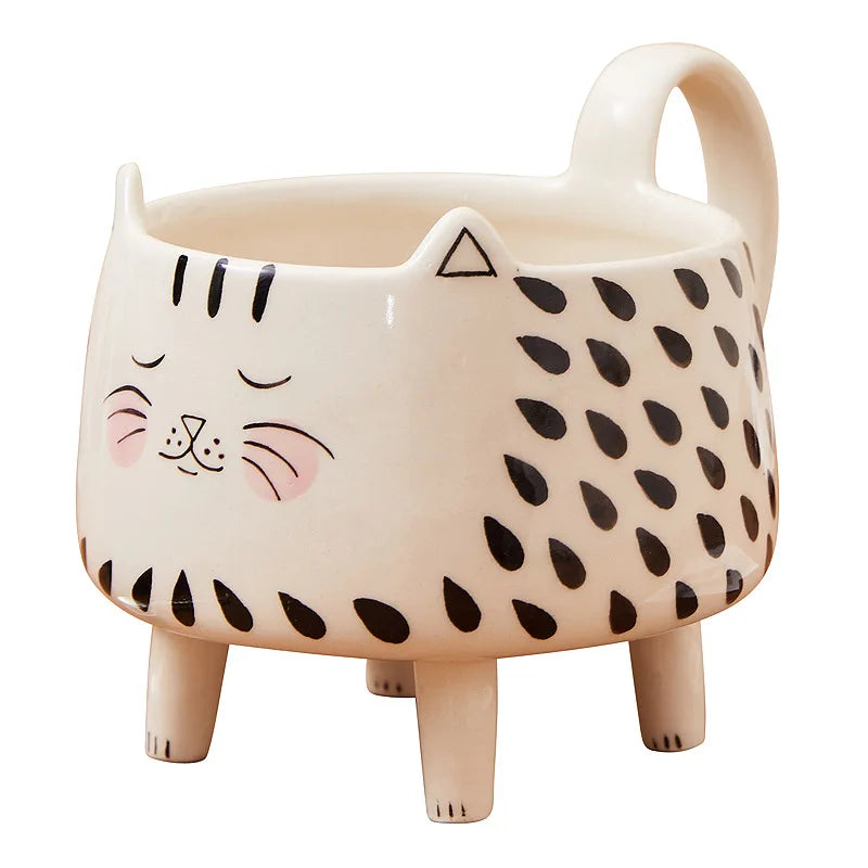 Sikunuo | Happy Cat Long Legs Ceramic Mug