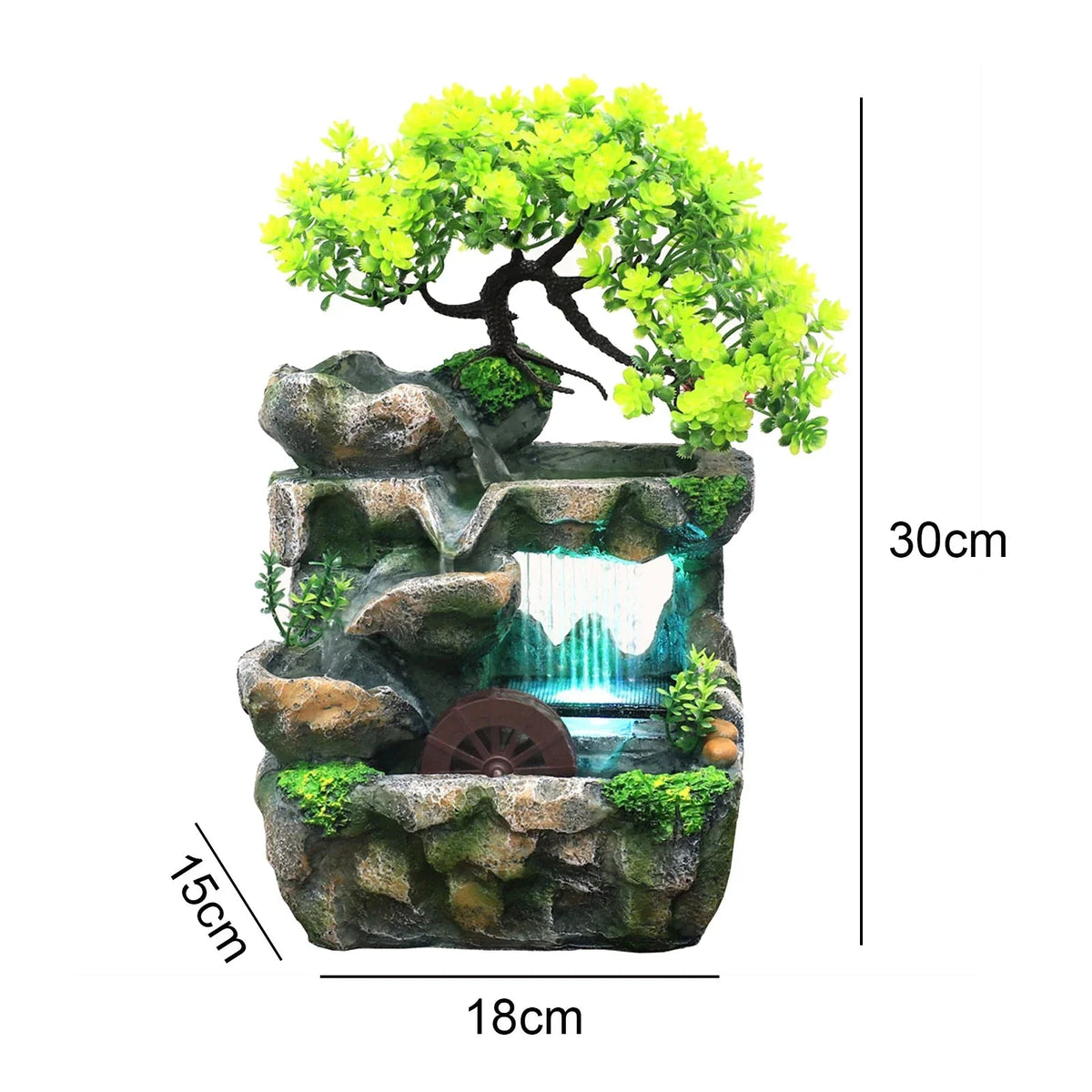 Sikunuo | Natural Mini Tree Waterfall Desk Fountain