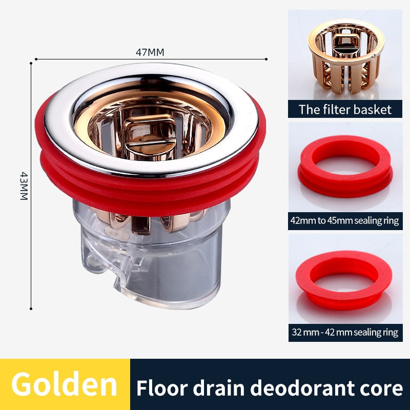 Sikunuo | Safe Bathroom Universal Anti Odor Drain Filter Plug