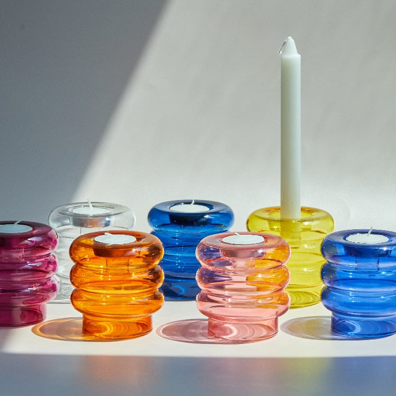 Sikunuo | Dual Glass Spiral Candle Holder