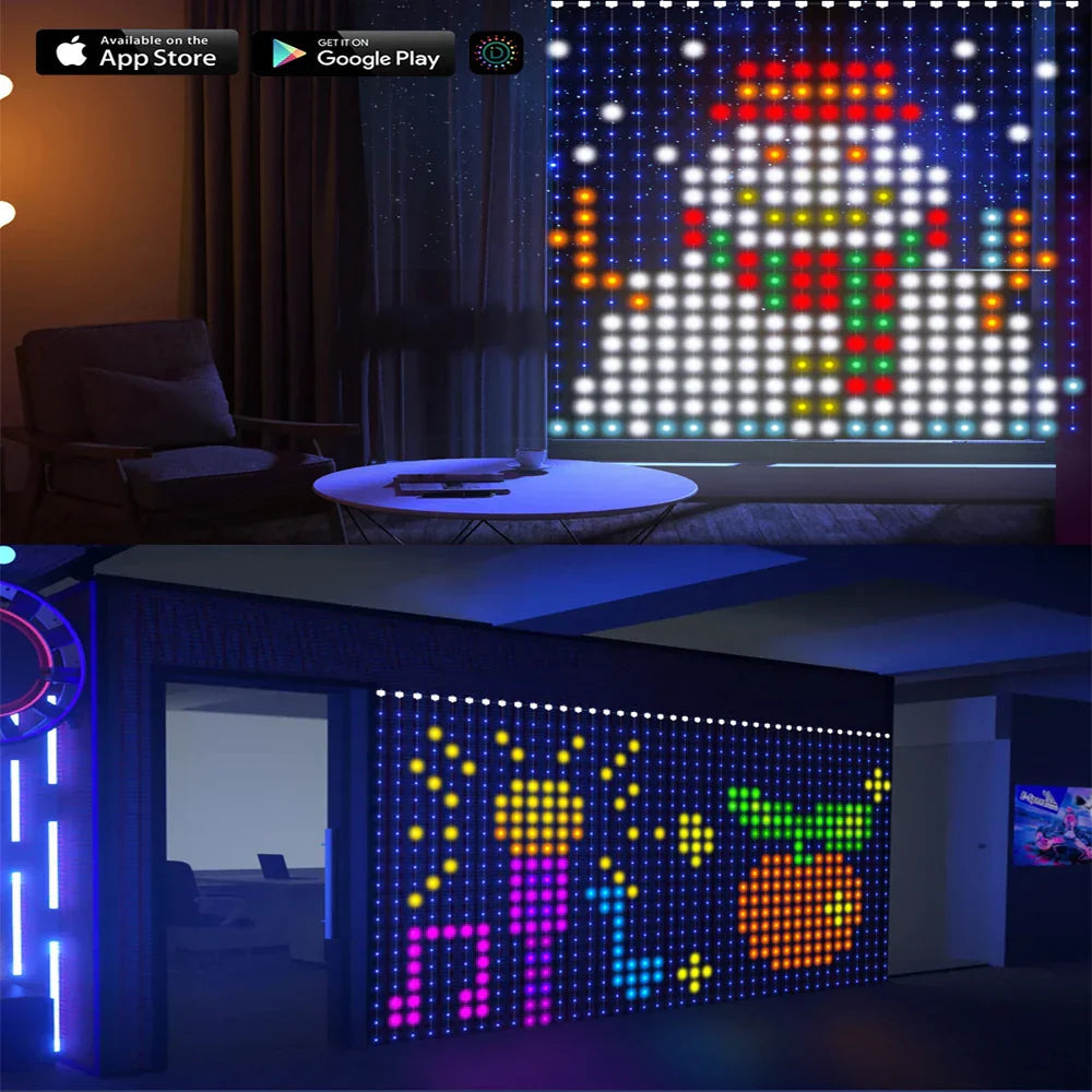 Sikunuo | Musical RGB Curtain Garland LED Window Lights