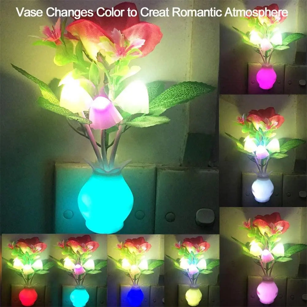 Sikunuo | Mini Flower Vase Smart Light Sensor Night Lamp