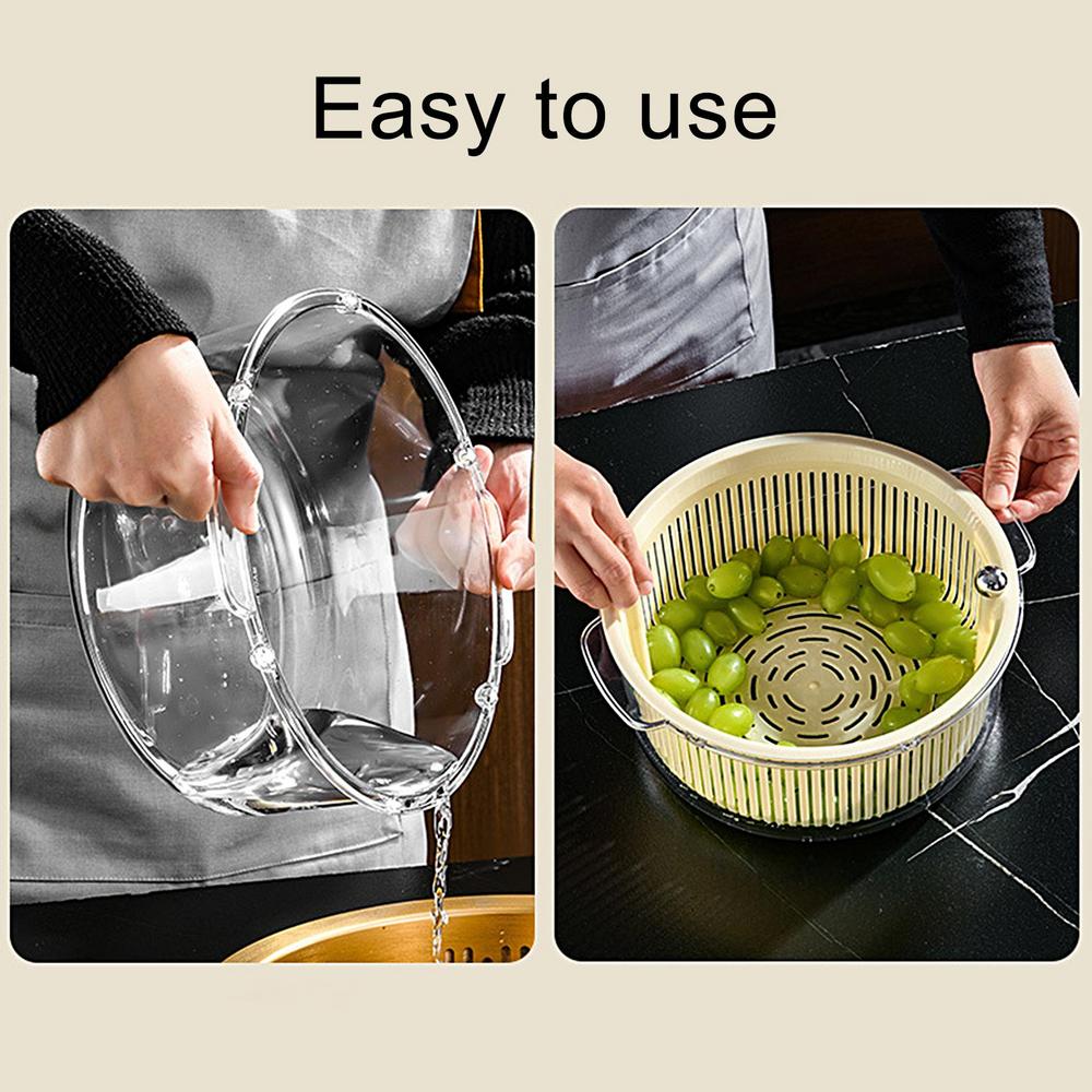 Sikunuo | Manual Spin Vegetable Drainer Basket