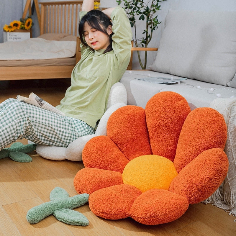 Sikunuo | Golden Blossom Sunflower Soft Seat Cushion