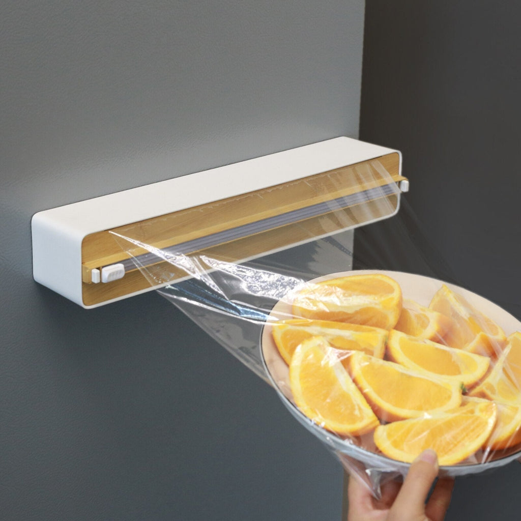 Sikunuo | Wall-Mounted Adjustable Plastic Wrap Dispenser