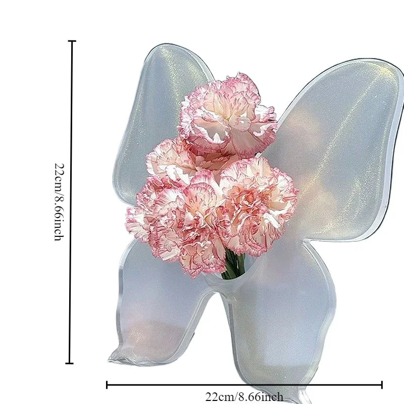 Sikunuo | Artistic Butterfly Clear Flower Vase