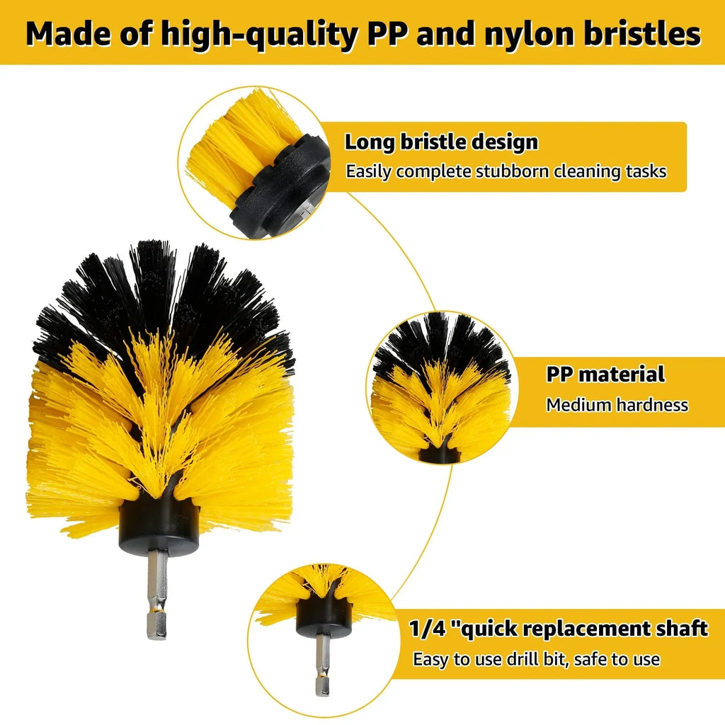 Sikunuo | 5PCS Electric Drill Attachment Ultimate Cleaning Brush Kit