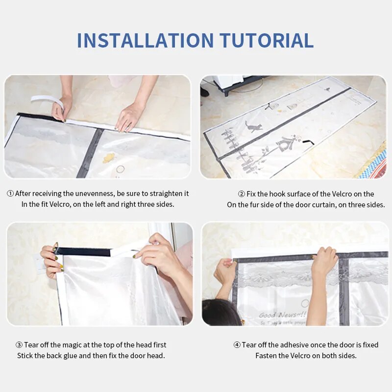 Sikunuo | Magnetic Cold-Proof Cotton Door Curtain