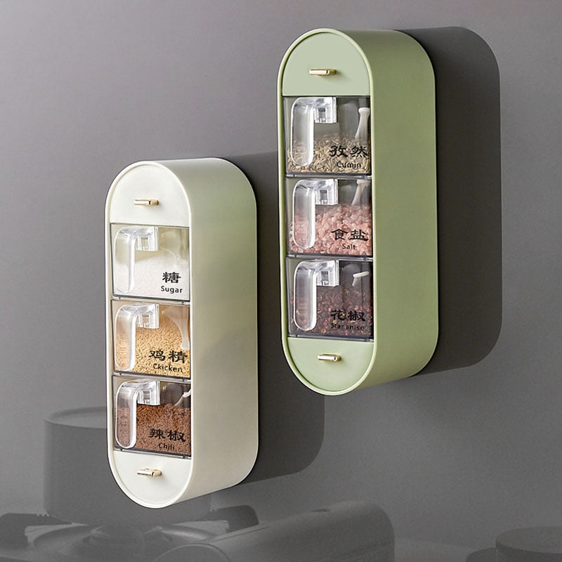 Sikunuo | Kitchen Organizer Wall-Mounted Seasoning Station