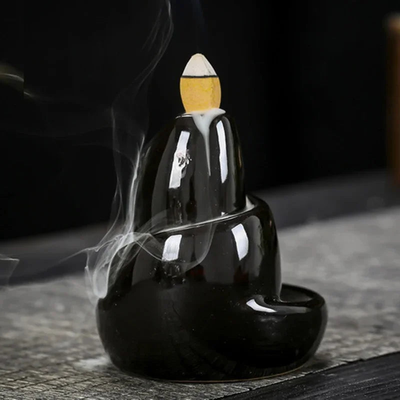 Sikunuo | Black River Ceramic Backflow Incense Burner